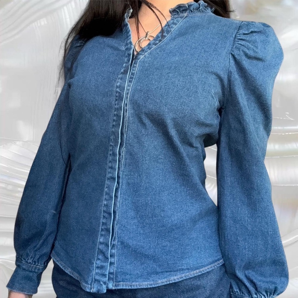 Vintage Lightweight Denim Blouse